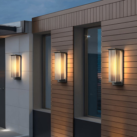 Rectangular Waterproof LED 3 W Modern Outdoor Solar Wall Sconces Lighting