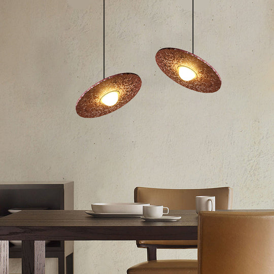 Round Terrazzo Planets Glass Creative LED Nordic Pendant Light