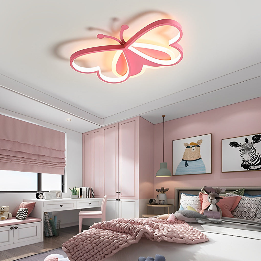 Creative Butterflies Shaped LED Modern Flush Mount Ceiling Light
