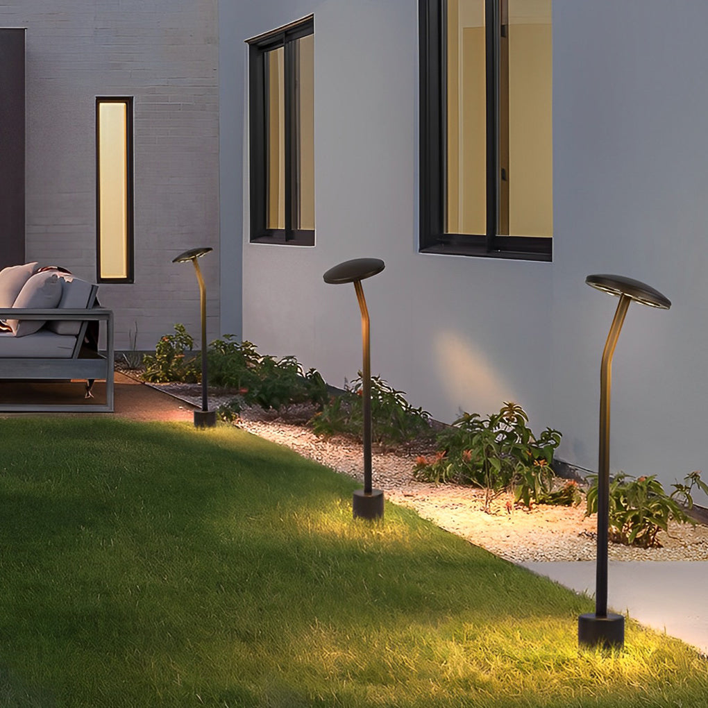 Mushroom-Shaped Brown LED Outdoor Lawn Light