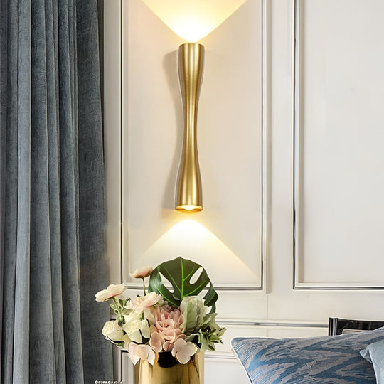 Electroplated Metal LED Wall Sconce with Up and Down Lighting
