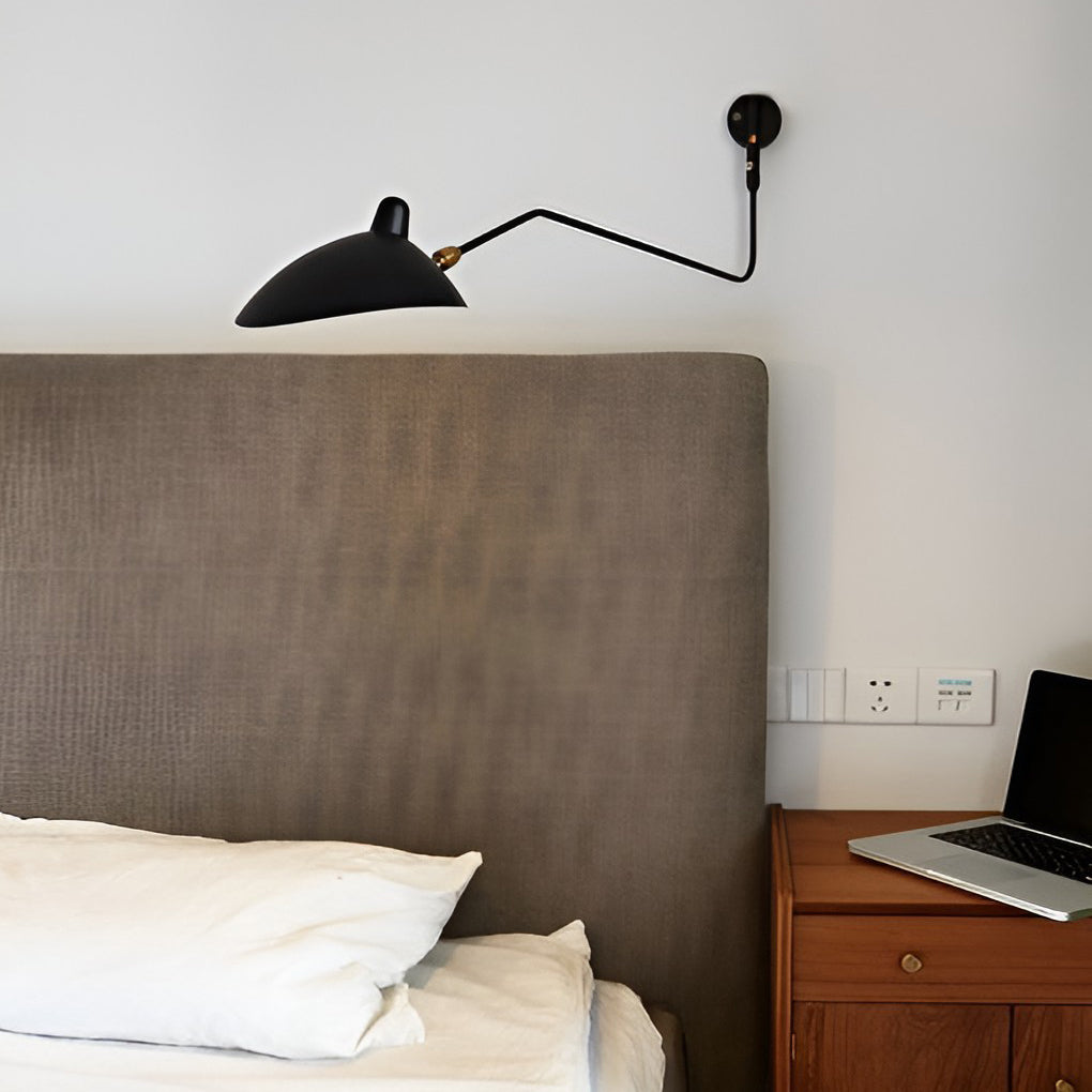 Adjustable Industrial Swing Arm Wall Lamp