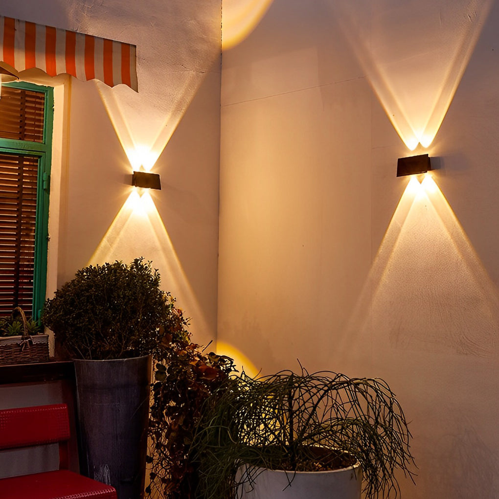 Rectangular Up and Down LED Waterproof Solar Wall Washer Light