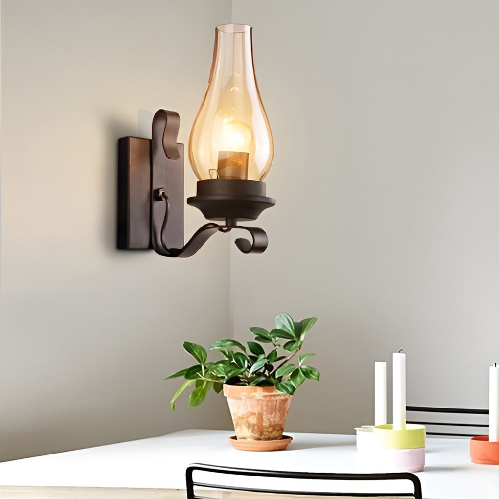 Retro Glass E27 Industrial Wall Lamp – Wall Sconce Lighting
