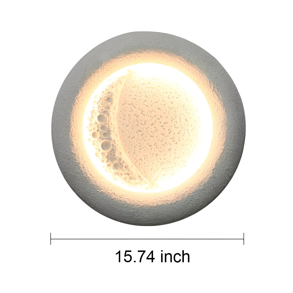 Creative Moon Shaped Waterproof LED 10W Modern Outdoor Wall Lamp