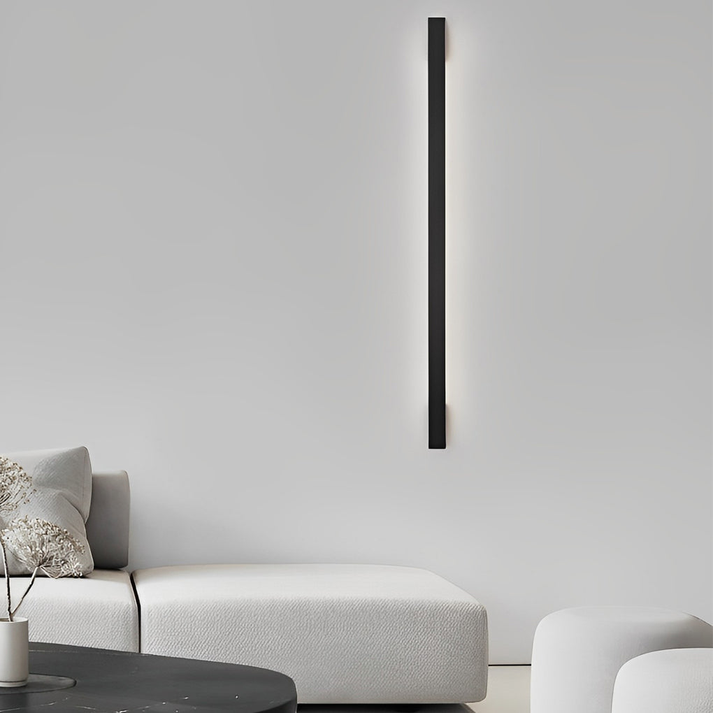 Minimalist Linear Copper LED Wall Lamp with 3-Step Dimming