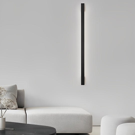 Minimalist Linear Copper LED Wall Lamp with 3-Step Dimming