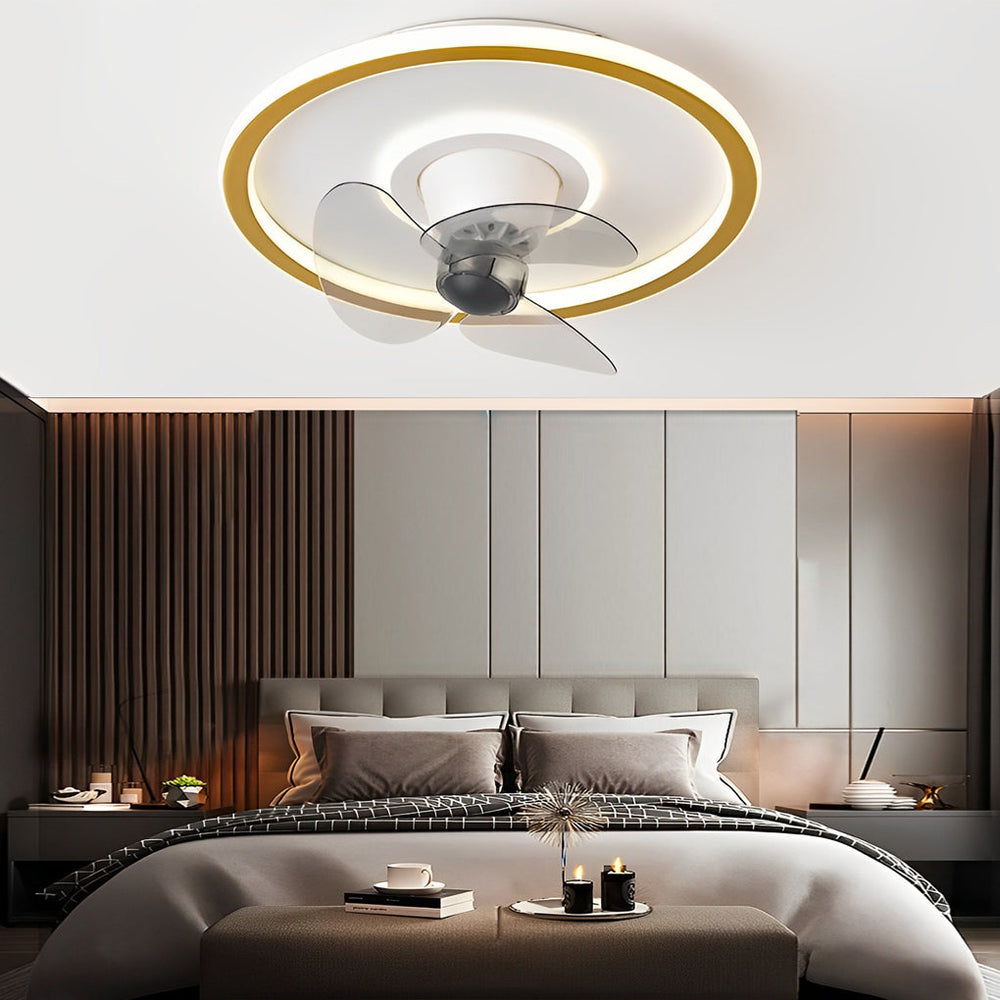 Smart 360° Rotating Dimmable LED Ceiling Fan with Invisible Blades