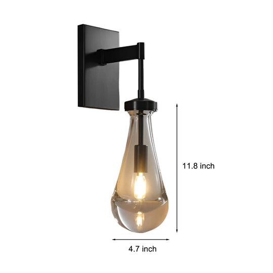 Water Drop Crystal Copper Modern Minimalist Wall Lamp