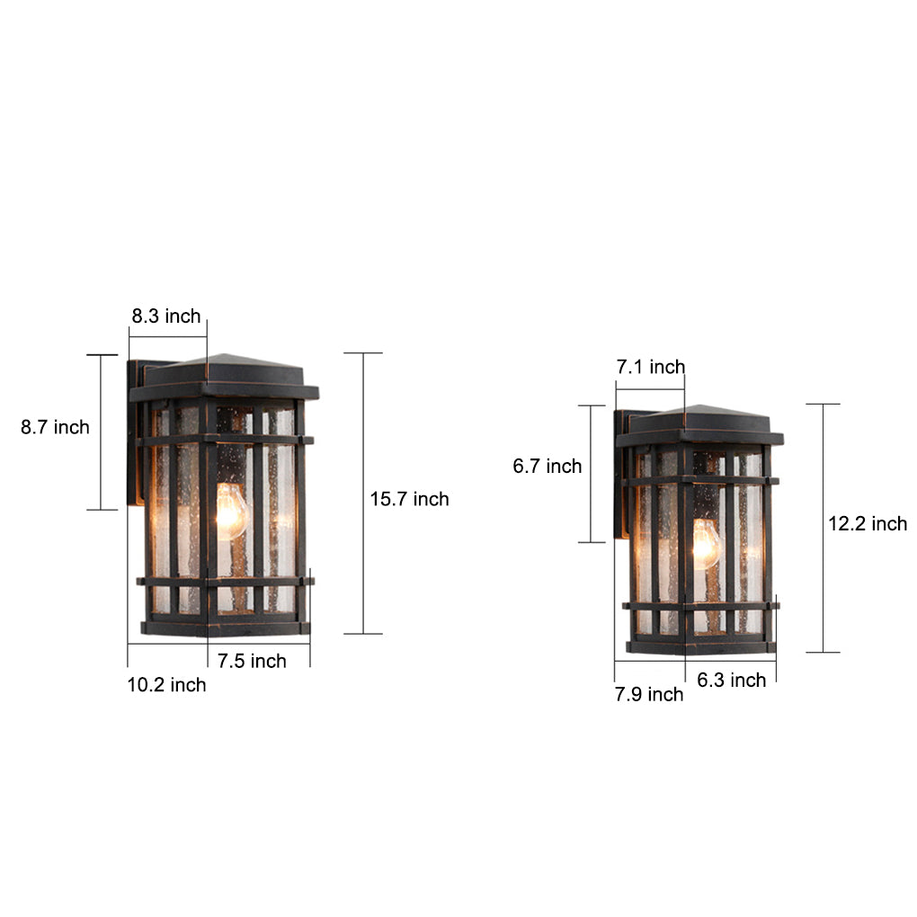 Retro Bubbles Glass Outdoor Wall Light