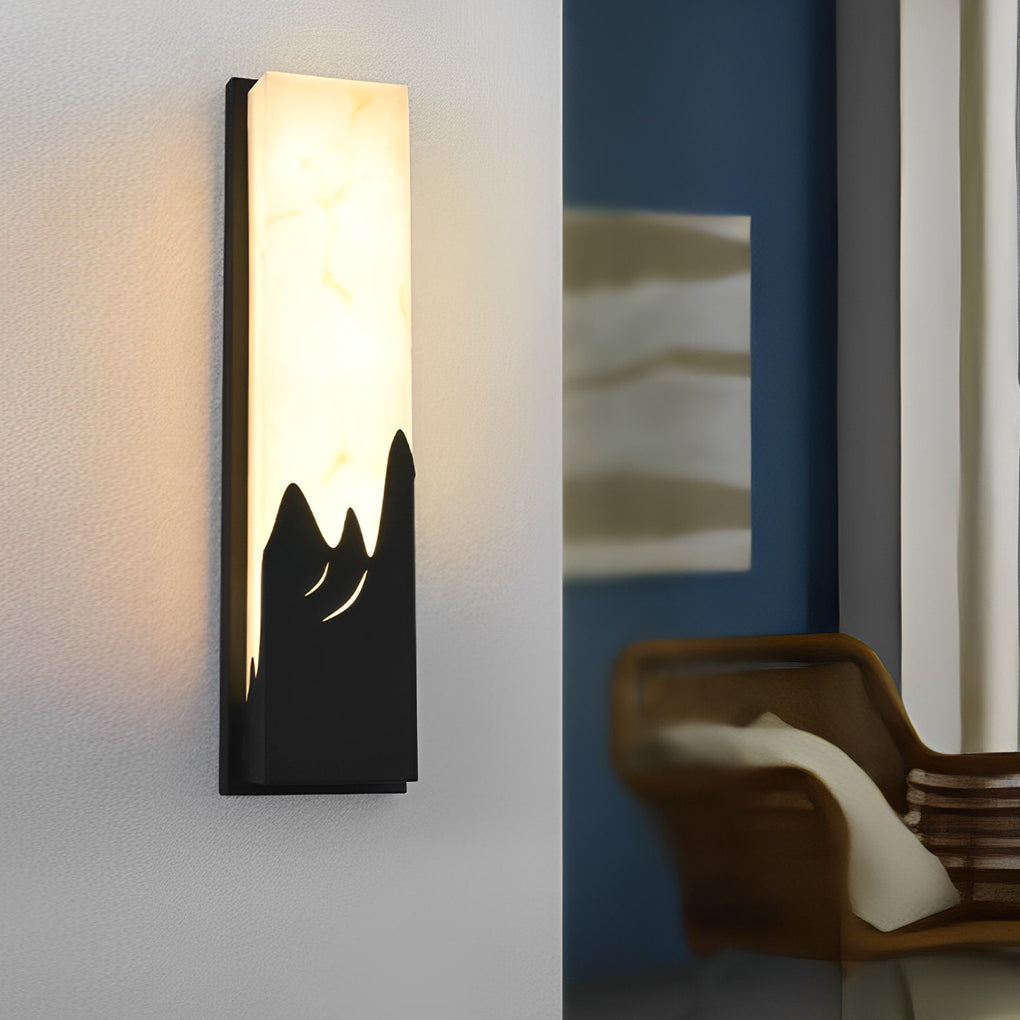 Rectangular Creative Waterproof LED Black Retro Wall Sconce