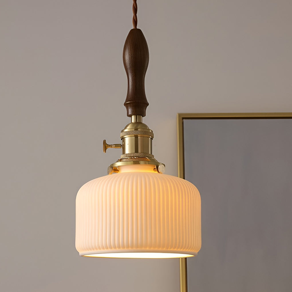Creative Ceramic Copper LED 12W Nordic Pendant Light or Plug-in Wall Lamp