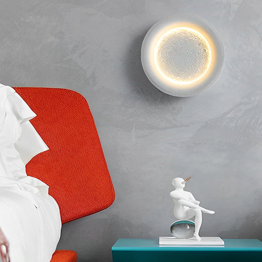 Resin Moon Shape Nordic LED Wall Lamp