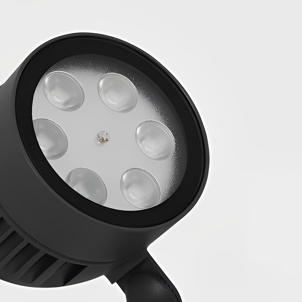 Adjustable Round LED COB Waterproof Outdoor Spotlights – Black Aluminum Landscape Lighting
