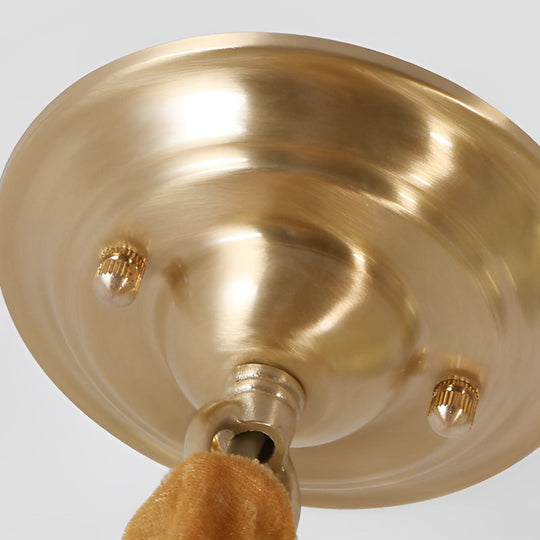 Retro Glass Copper Personality Industrial Style Small Chandelier