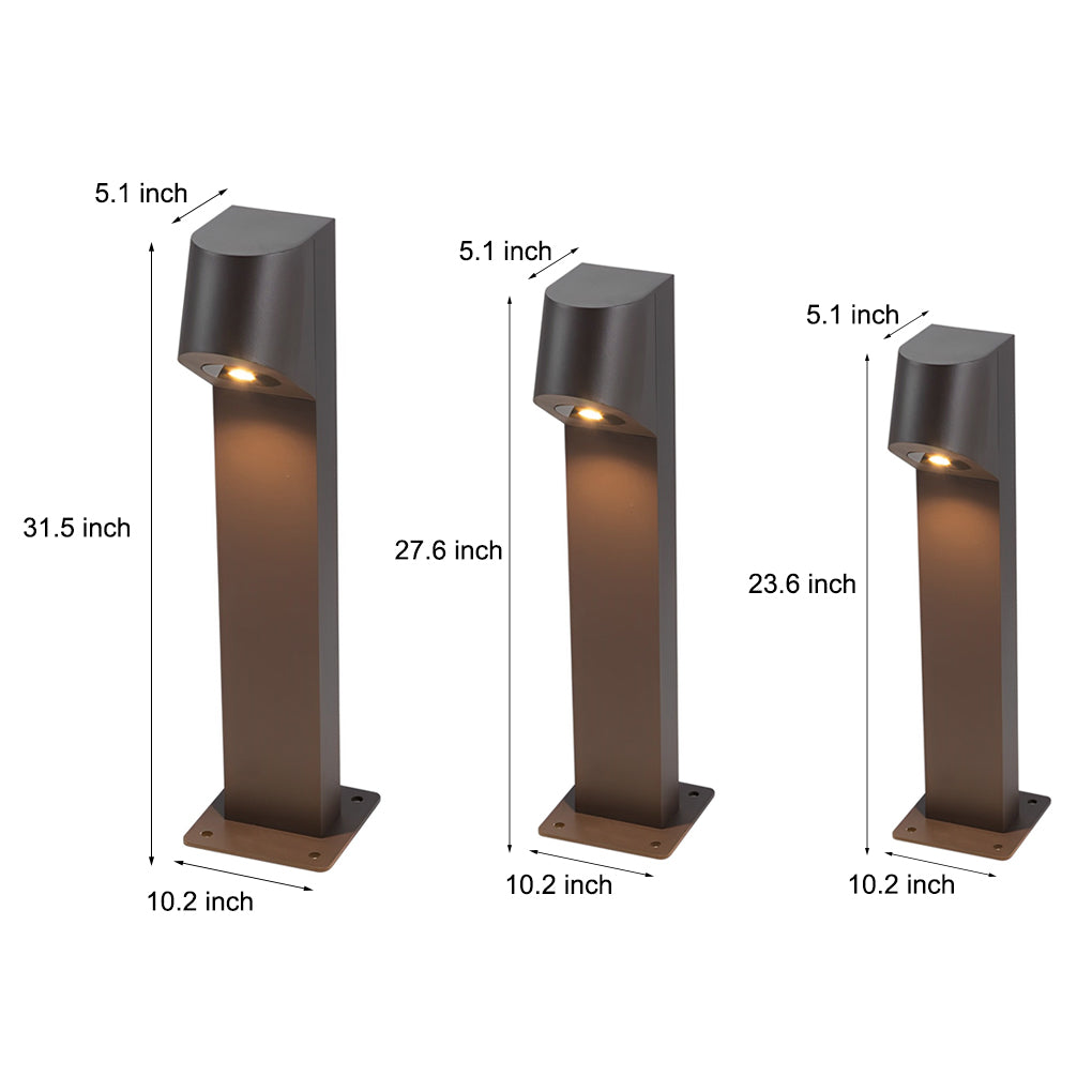 Aluminum LED Outdoor Pathway Lights Waterproof Down-Head Modern Lighting