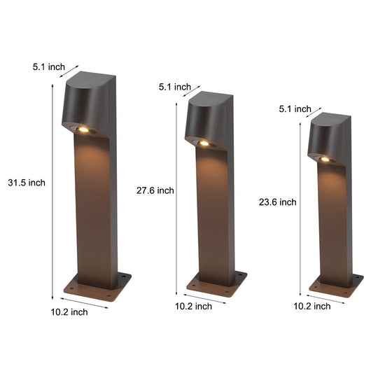 Aluminum LED Outdoor Pathway Lights Waterproof Down-Head Modern Lighting