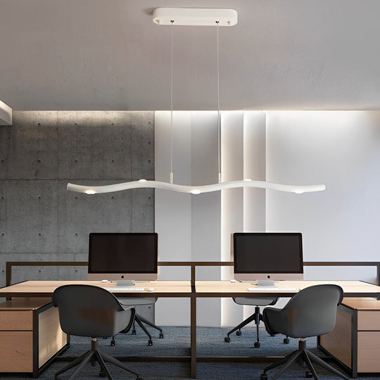 Long Branches Stepless Dimming LED White Modern Chandelier