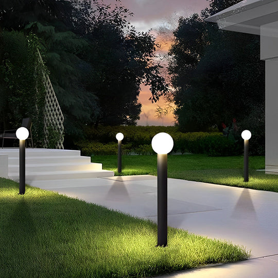 Elegant Round Ball LED Pathway Lights Waterproof and Sturdy