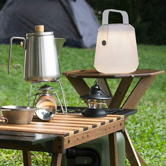Portable Lantern Shaped Waterproof Solar Table Lamp with Remote