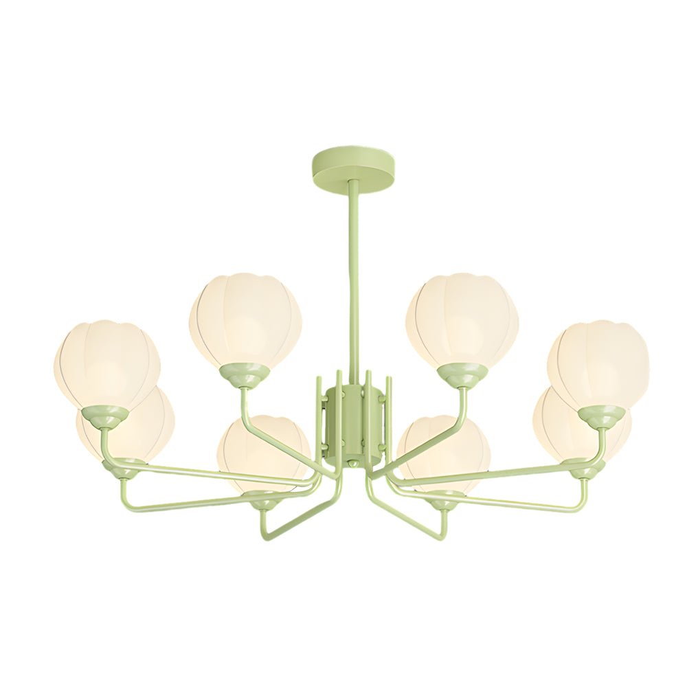 Orchid Flower Chandelier with 3-Step Dimming, 8 Lights
