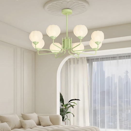 Orchid Flower Chandelier with 3-Step Dimming, 8 Lights