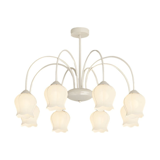 Orchid Flower Chandelier with 3-Step Dimming, 8-Heads