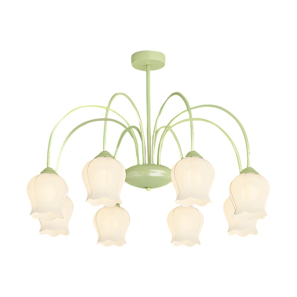 Orchid Flower Chandelier with 3-Step Dimming, 8-Heads