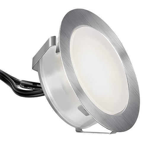 Lux Bright White Stainless Steel 1.5W LED In Ground Well Lights for Decks and Steps