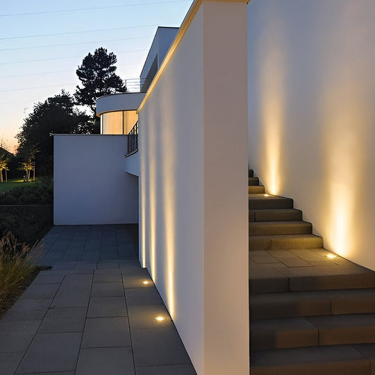 Eco Friendly Radiance 8 Piece LED Solar Step Inground Lighting Set for Outdoor