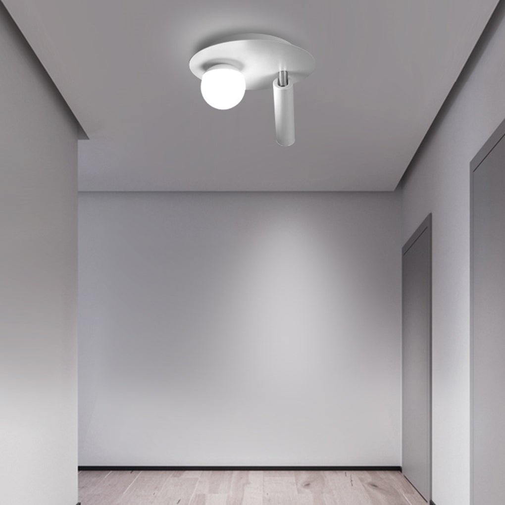 8'' Round Small Flush Mount LED Light with Adjustable Spotlight