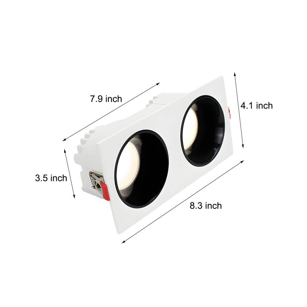 8.3-Inch Dual Head 10W LED Recessed Ceiling Downlight