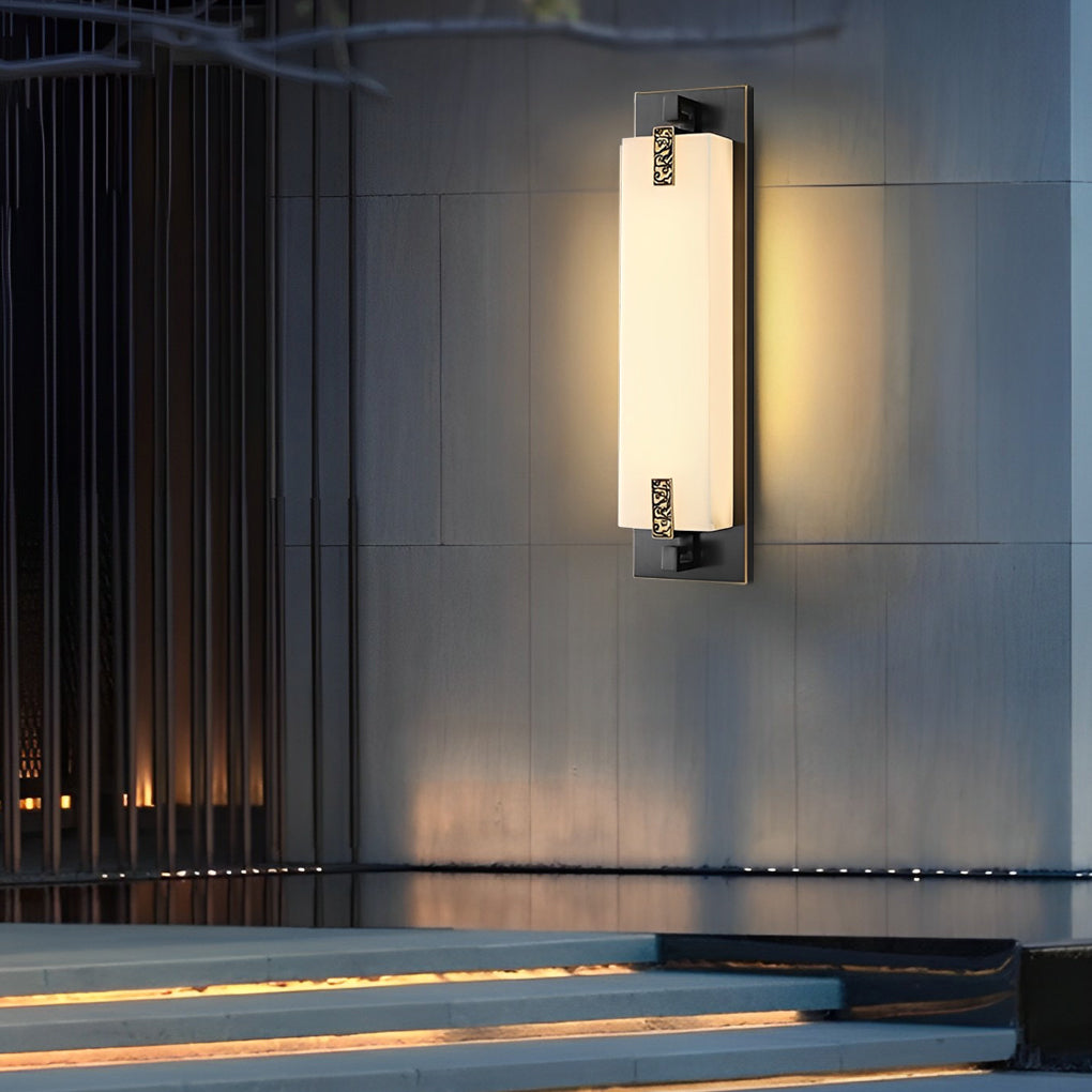 Outdoor Waterproof LED Copper Retro Exterior Wall Lights Sconces