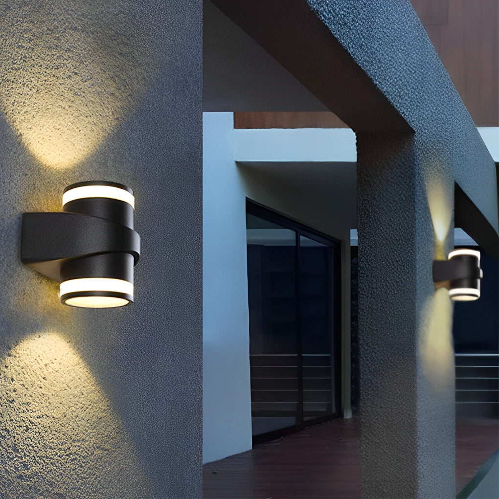 Round LED Outdoor Waterproof Up and Down Wall Lamp