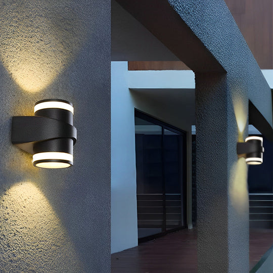 Round LED Outdoor Waterproof Up and Down Wall Lamp