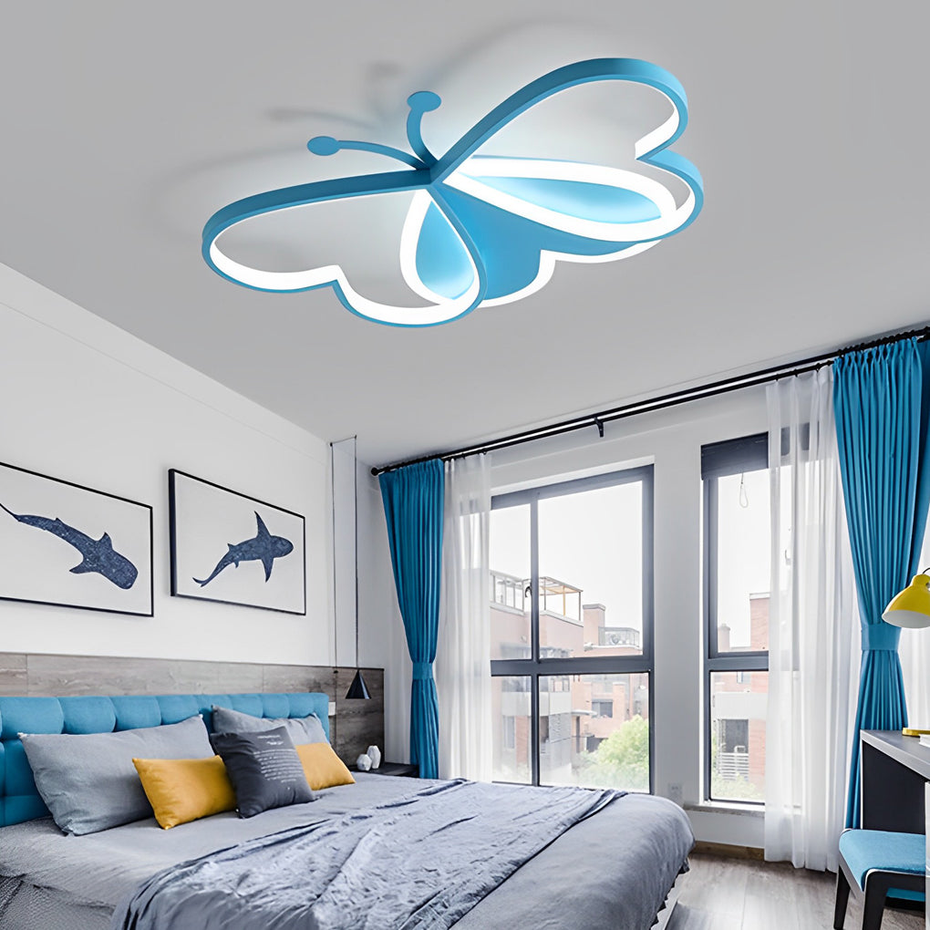 Creative Butterflies Shaped LED Modern Flush Mount Ceiling Light
