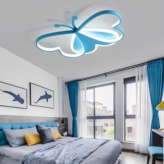 Creative Butterflies Shaped LED Modern Flush Mount Ceiling Light