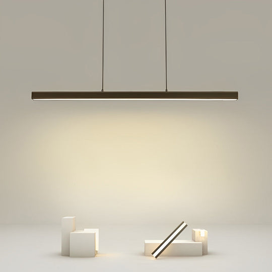 30'' Rectangular Modern Black Pendant Light – Vintage-Inspired LED Lighting