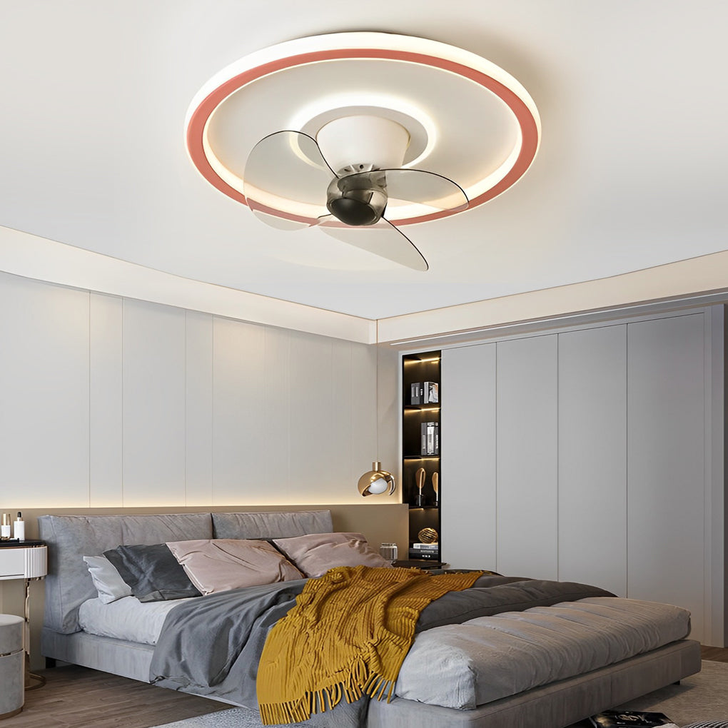 Smart 360° Rotating Dimmable LED Ceiling Fan with Invisible Blades