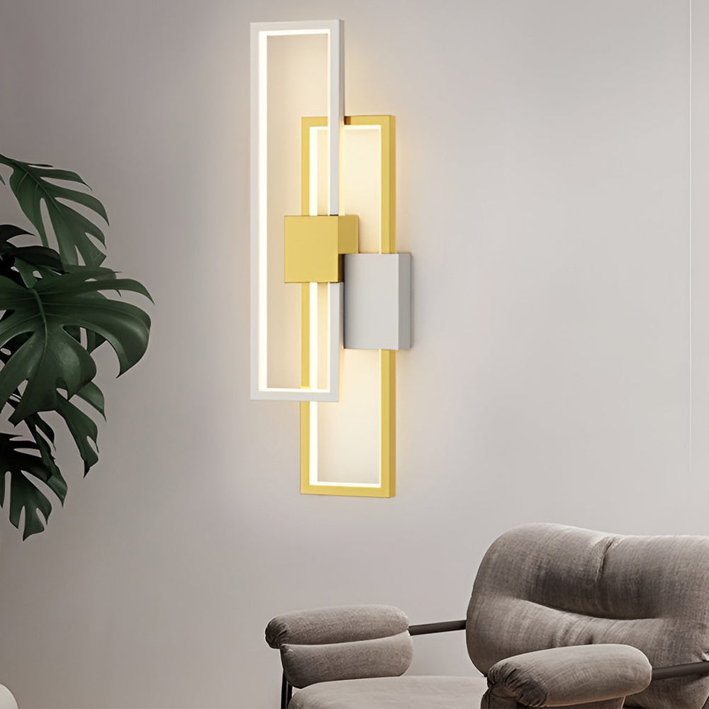 Rectangular Three-Color LED Nordic Wall Lamp