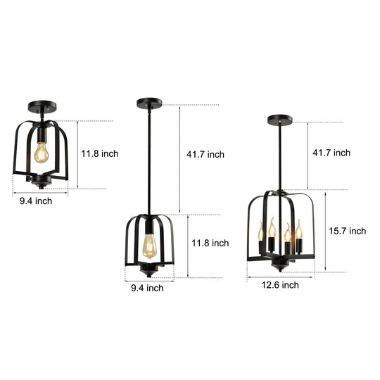Creative Iron Cage American Country Style Chandelier Ceiling Light