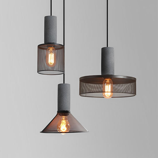 Creative Metal Meshed Black Industrial Style Pendant Light Chandelier