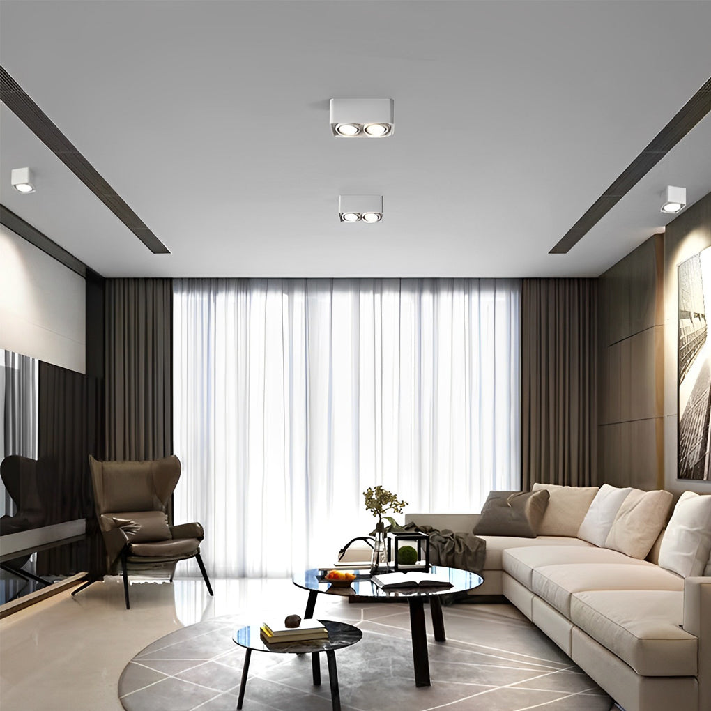 Square Adjustable – Three-Step Dimming LED Ceiling Grille Light