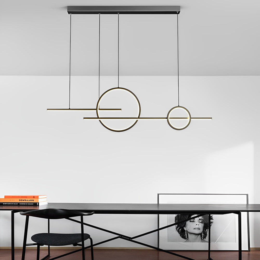Circles Three-Step & Stepless Dimmable LED Chandelier