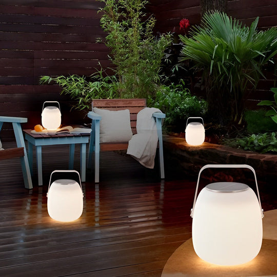 Portable Lantern Shaped Waterproof Solar Table Lamp with Remote