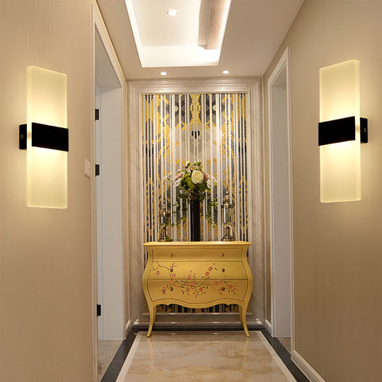 Rectangular Acrylic 6W LED Modern Wall Sconce
