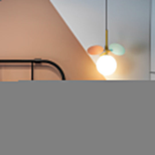 Colorful Creative Glass Flower Leaves Nordic Pendant Light