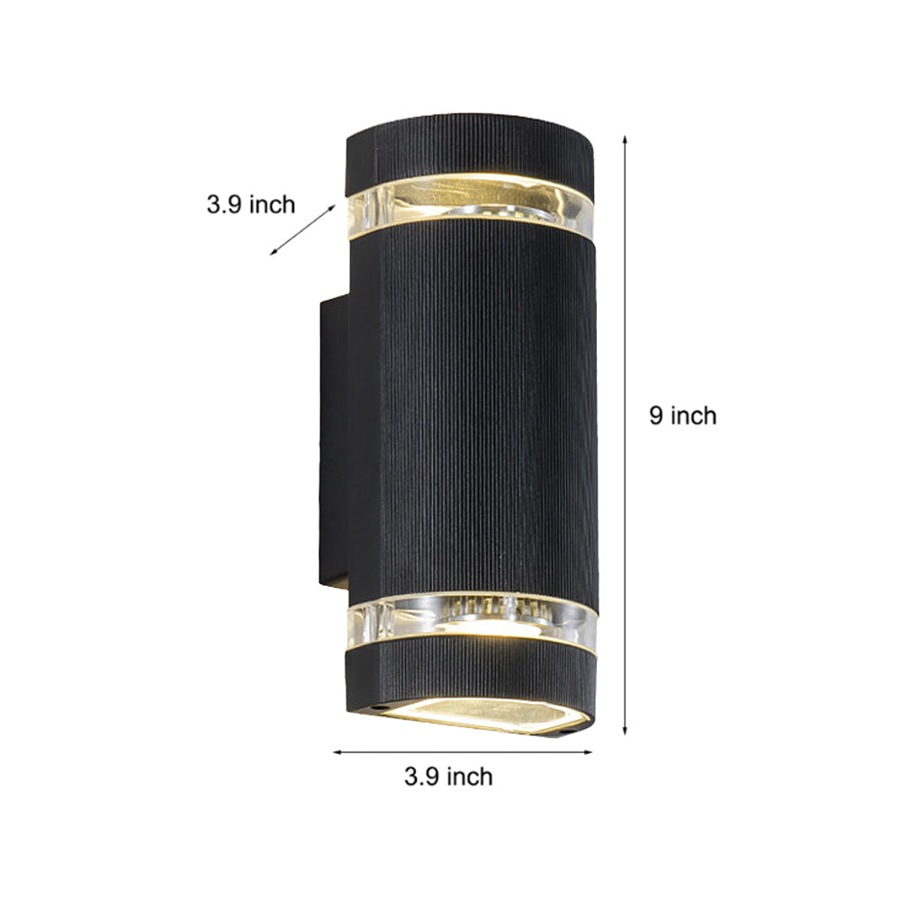 Waterproof LED Up and Down Lights Outdoor Wall Sconce Lighting