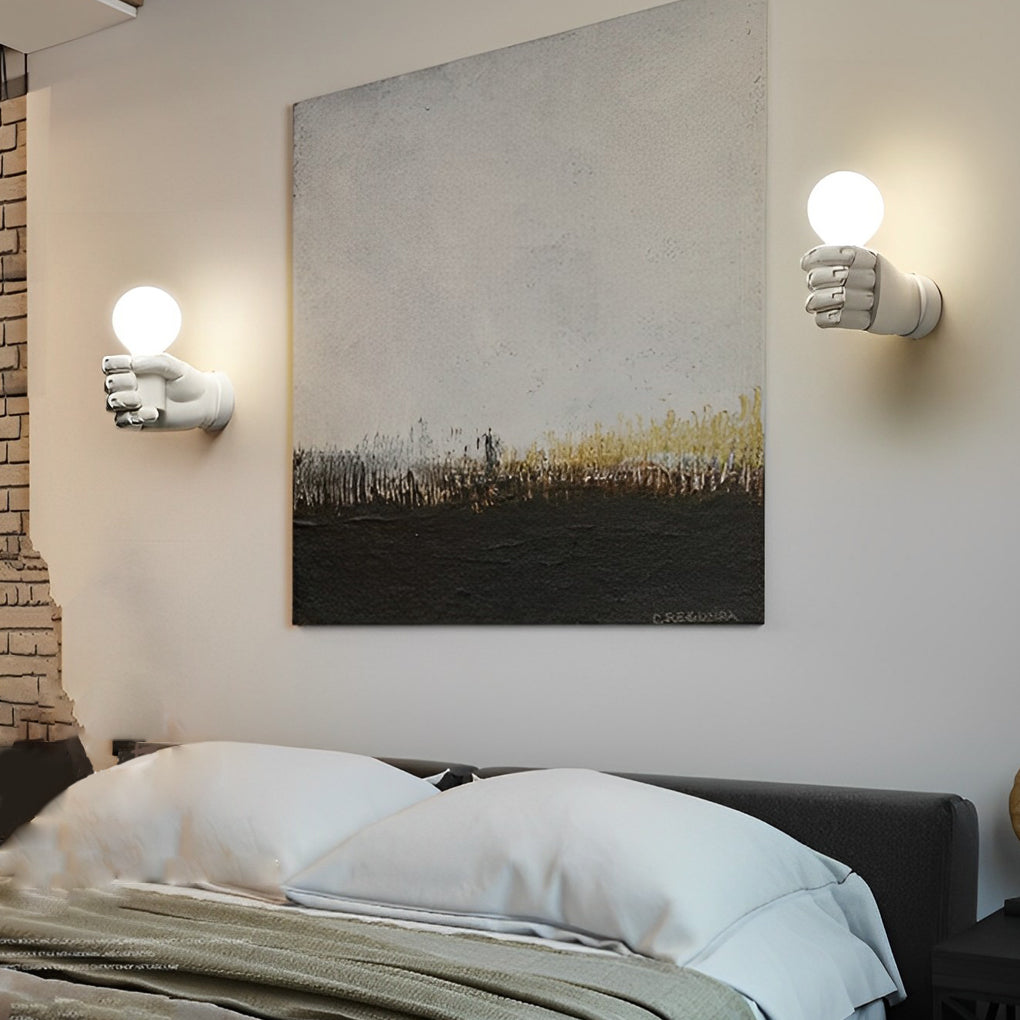 Resin Fist Retro Industrial LED Wall Lamp