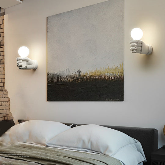 Resin Fist Retro Industrial LED Wall Lamp